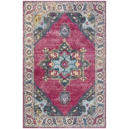 Safavieh 4 x 6 ft. Rectangle Merlot 100 Traditional Area Rug Fuchsia & Multicolor MER108R-4